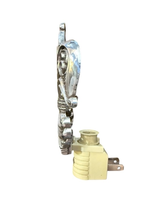 Brighton Silver Fleur-de-Lis Wall Night Light Accent - Picture 5 of 7